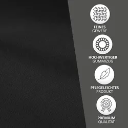 Spannbettlaken Jersey 100% Baumwolle 180-200x200 cm Schwarz