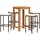 vidaXL Gartenbar-Set 5-tlg. Braun