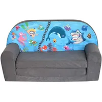 FORTISLINE – Kindersofa Mini ausklappbar 40x78x45cm - Kindersofa für Kinder 2in1 - Kindercouch ausklappbar - Schlafcouch aus Schaumstoff - Abnehmbarer Bezug - Viele Motive