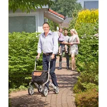 TRUST CARE Outdoor Rollator Let's Go Out faltbar beige/silber