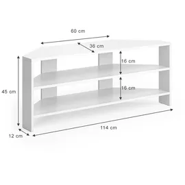 Vicco Lowboard Weiß, 114 x 45 cm