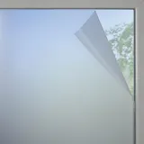 GARDINIA Fensterfolie, Milchglas-Optik, 100% PVC, Blickschutz, Lichtdurchlässig, Sichtschutzfolie, Haftet statisch ohne Kleber, 90 x 200 cm, Halbtransparent, Weiß-matt
