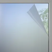 GARDINIA Fensterfolie, Milchglas-Optik, 100% PVC, Blickschutz, Lichtdurchlässig, Sichtschutzfolie, Haftet statisch ohne Kleber, 90 x 200 cm, Halbtransparent, Weiß-matt