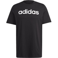 adidas Essentials Single Jersey Linear Embroidered Logo T-Shirt Schwarz, S EU