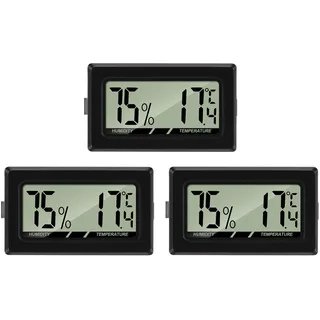 Thlevel Mini Digital Thermometer Hygrometer Temperatur Luftfeuchtigkeit Tester für Büro Wohnzimmer Gewächshaus Innen (3PCS)