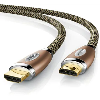 Primewire 8k HDMI-Kabel 2.1, 4k Ultra HD 2160p, 3D, Nylonummantelung, Vollmetall Stecker, HDMI Typ A - 10m