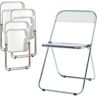 [en.casa] Klappstuhl Pornainen 4 Stk. Transparent