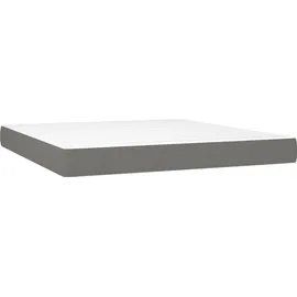 vidaXL Boxspringbett mit Matratze Dunkelgrau 160x200 cm Stoff