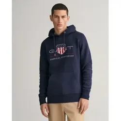 Gant für Herren. 2047082 Archiv Shield Hoodie navy (S), Lässig, Baumwolle, Marine