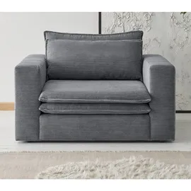 furn.design Loveseat, Grau, Holz, Textil, Nachbildung, 125x83x91 cm, Wohnzimmer, Sessel, Polstersessel