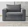 furn.design Loveseat, Grau, Holz, Textil, Nachbildung, 125x83x91 cm, Wohnzimmer, Sessel, Polstersessel