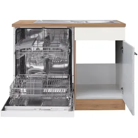 kochstation Spülenschrank KS-Wien 110 x 0 x 0 cm Weiß