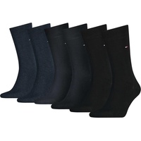 Tommy Hilfiger, Herren, Socken, SOCK 6P, Blau, Schwarz, (6er Pack, 39 - 42)