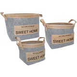 Douceur D'Intérieur - Dekokörbe Sweet Home, 3-er Set