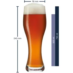 Leonardo Weizenbiergläser TAVERNA 8er-Set 500ml