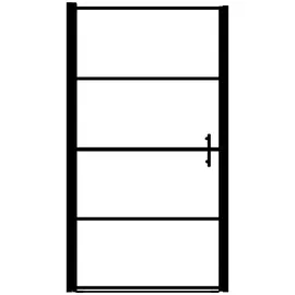 vidaXL Duschtür Hartglas 100 x 178 cm Schwarz