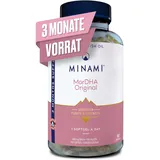 MINAMI Omega 3 Fischöl Nahrungsergänzung - MorDHA Original Omega 3 Kapseln Hochdosiert Hohe DHA-Konzentration - Gehirn- und Augenentwicklung des Fötus und Gestillter Säuglinge - 90 Weichkapsel