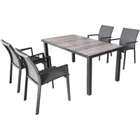 Garden Pleasure Rana grau, anthrazit Kunststoff, Metall, 5-teilig