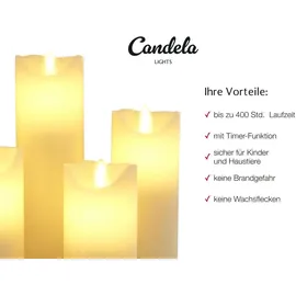 candela lights by lc home LED Kerzen 5 St. creme