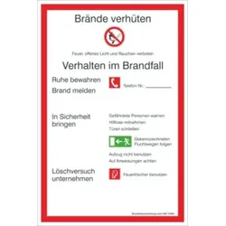 SafetyMarking Verbotsschild Kunststoff B200xH300 mm Brandschutzverordnung BRD