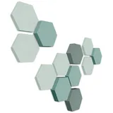 platino24 Akustikplatte platino24 Akustikpaneele 12 Elemente Edition LOFT 3D I Ø 300mm blau