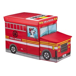 relaxdays Sitztruhe 10025629_543 Feuerwehr Stoff 56,0 cm