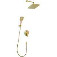 Beliani Einbau-Duschset mit Regendusche CANAIMA Gold