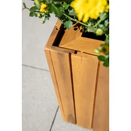 prestige home living outdoor Quadratischer Pflanzkübel 30 x 30 x 35 cm Braun