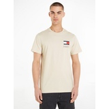 Tommy Jeans T-Shirt mit Label-Print, Offwhite, XXL