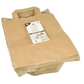 Papstar 50 Tragetaschen, Papier mit Tragegriff