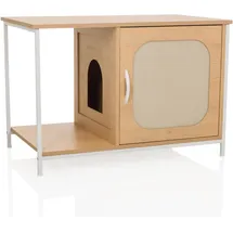 hjh living Kittyhome 1 / Katzenhaus Weiß/Buche