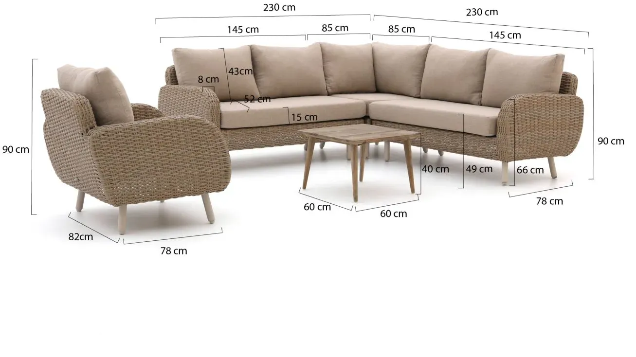 + 10 % Kassenrabatt | Intenso Suzzara/ROUGH-K Ecklounge-Set 5-teilig