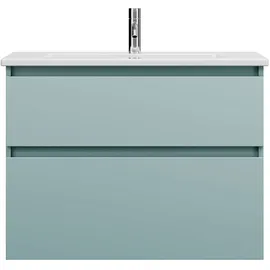 Burgbad Waschtischunterschrank 2 Auszüge 83 x 41,5 x 62,2 cm Eisblau Matt