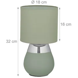 Relaxdays Tischlampe Grün