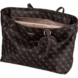 GUESS Shopper Power Play II Large Tech Tote Brown Logo