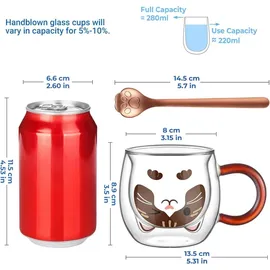 luxuskollektion Doppelwandige Katzen Latte Macchiato Gläser 0,28 l