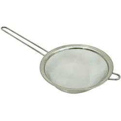 Fackelmann 684090 Edelstahlsieb Sieb, Passiersieb, Coulis-Sieb, Sieb, Gitter-Sieb, Edelstahl, Silber, 19 x 40 cm