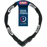 ABUS Kettenschloss Tresor 1385 – Zahlenschloss aus gehärtetem Stahl – 7 mm starke Vierkantkette – ABUS-Sicherheitslevel 7 – 85 cm – Schwarz