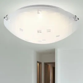GLOBO Led Decken Lampe Glas Ess Zimmer Beleuchtung Chrom Flur Strahler Leuchte weiß 4041463