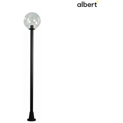Albert Outdoor Mastleuchte Typ Nr. 2054, Ø 30cm, Höhe 185cm, IP44, E27 A65 max. 150W, Kugel transparent, schwarz ALB-662054