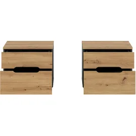 Möbel Boss Nachtschrank Canu 50 x 42 x 37 cm Artisan Eiche/Anthrazit