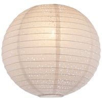 GLOBO Lampenschirm weiß rund Papierschirm pendelnd D40 cm Wohnzimmer Schlafzimmer