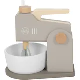 Small Foot Company small Foot Mixer-Set grau „Tasty“ aus Holz, 2-in-1 Küchenmaschine mit Hand- und Standmixer, Küchen-Spielset für Kinder ab 3 Jahren, 12679
