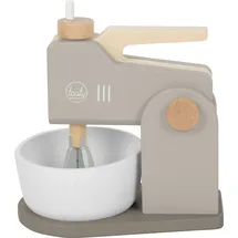 Small Foot Company small Foot Mixer-Set grau „Tasty“ aus Holz, 2-in-1 Küchenmaschine mit Hand- und Standmixer, Küchen-Spielset für Kinder ab 3 Jahren, 12679