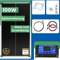 Epp.solar 100 Watt Solaranlage Komplettpaket für Camper, Wohnwagen &