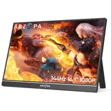 ARZOPA 144HZ Portable Monitor, G1 Game 16.1 Zoll 1080 FHD Tragbarer Monitor mit Externem HDR Eye Care-Bildschirm und HDMI/Typ-C/USB-C, für Laptop/PC/Mac/PS4/PS5/Xbox/Switch.