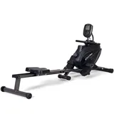 Sportplus Rudergerät für zuhause, Rudermaschine klappbar, Rudergerät leise, Rudergerät Magnet, Fitnessgerät rudern, SP-MR-108-BB - Schwarz