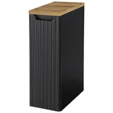 [en.casa] En.Casa, Badezimmerschrank, Unterschrank Skelbolu 20x60x40 cm Schwarz/Eichenoptik