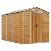 VidaXL Gerätehaus Hellbraun 191x300x198 cm Verzinkter Stahl