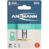 Ansmann Telefon Akku AAA NiMH 800mAh ideal für schnurlose DECT Telefon